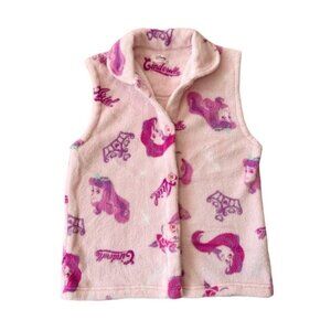 Disney Japan Princesses Plush Pink Purple Button Up Vest Girls Size 140 (10)